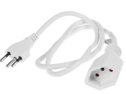 FURBER.power Verlängerungskabel T13-T12 1 m Weiss