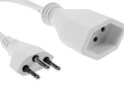 FURBER.power Verlängerungskabel T13-T12 1 m Weiss