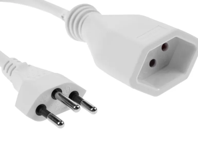 FURBER.power Verlängerungskabel T13-T12 1 m Weiss