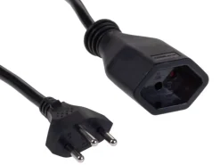 FURBER.power Verlängerungskabel T13-T12 5 m Schwarz