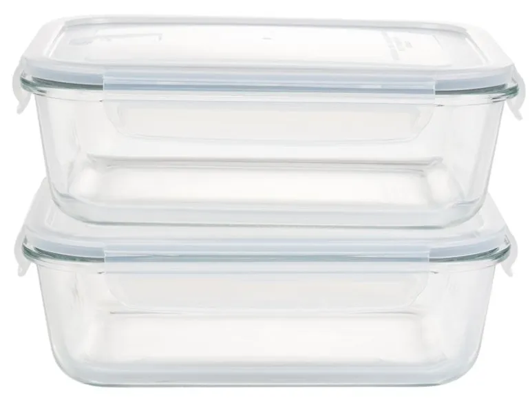 FURBER Vorratsbehälter Glas, 2 Stück, 1.5 L