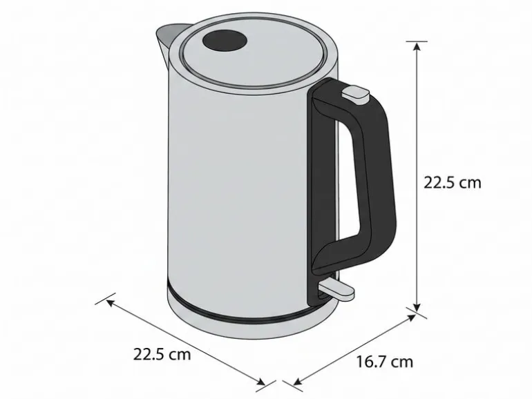 FURBER Wasserkocher Premium 1.5 l, Edelstahl