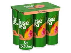 Fusetea Black Ice Tea Peach-Hibiscus 6 x 0.33 l