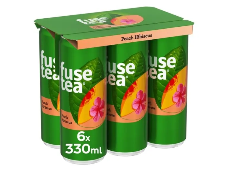 Fusetea Black Ice Tea Peach-Hibiscus 6 x 0.33 l