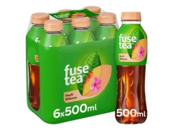 Fusetea Black Ice Tea Peach-Hibiscus 6 x 0.5 l