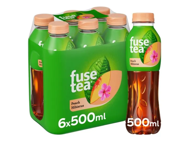 Fusetea Black Ice Tea Peach-Hibiscus 6 x 0.5 l