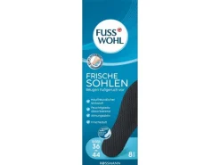 Fusswohl Einlegesohlen Frischesohle Schwarz 16 Stück