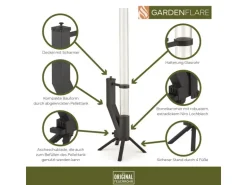 Gardenflare Klassik Feuerrohr Schwarz