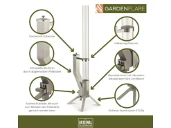Gardenflare Klassik Feuerrohr Silber