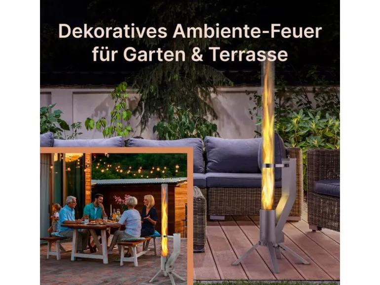 Gardenflare Klassik Feuerrohr Silber