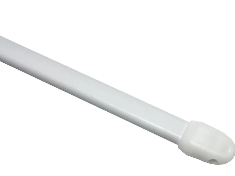 Gardinia Vorhangstange flachoval, 30-50 cm 2 Stück, Weiss
