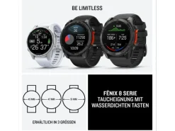 GARMIN Sportuhr Fenix 8 AMOLED, 47 mm Schwarz/Schiefergrau