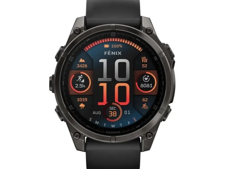 GARMIN Sportuhr Fenix 8 AMOLED Sapphire, 47 mm Schwarz/Titan