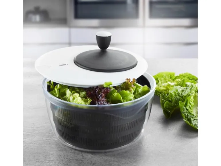 GEFU Salatschleuder Rotare 25 cm, Schwarz/Weiss