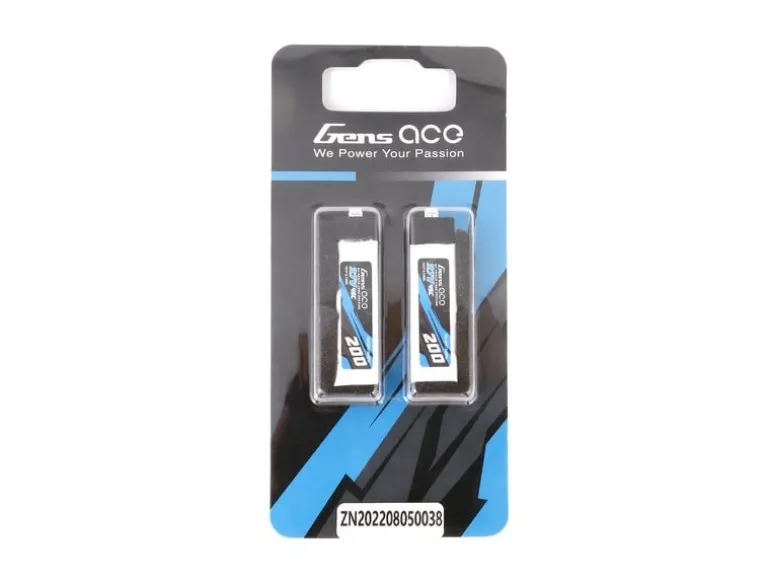 Gens ace RC-Akku 200 mAh 3.7 V 45C 1S1P Lipo (2pcs)