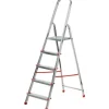 GIERRE Stufenleiter Aluminium Stahl 5 Stufen