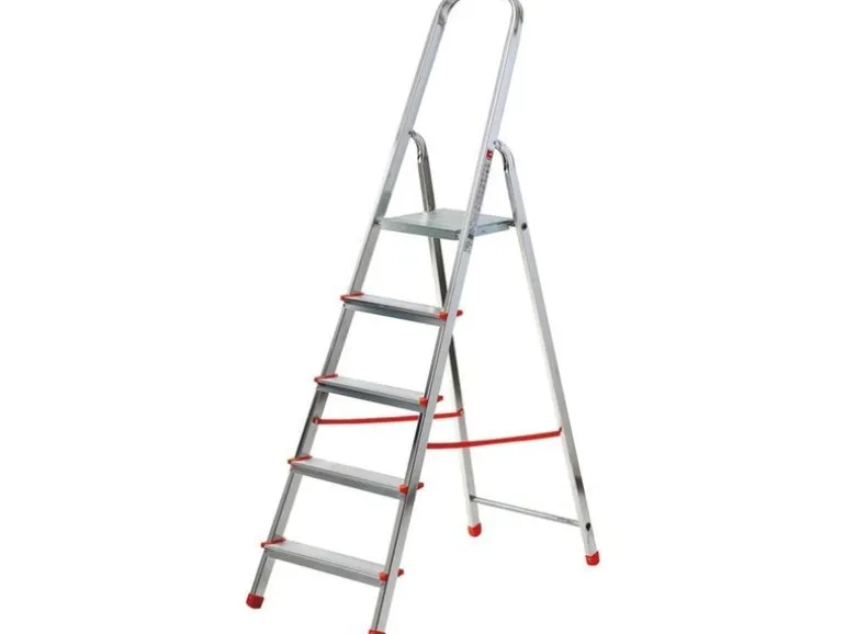 GIERRE Stufenleiter Aluminium Stahl 5 Stufen