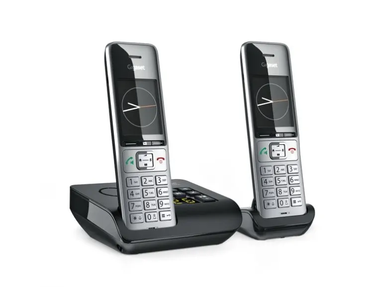 Gigaset Schnurlostelefon Comfort 500A Duo Schwarz/Silber