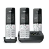 Gigaset Schnurlostelefon Comfort 500A Trio Schwarz/Silber