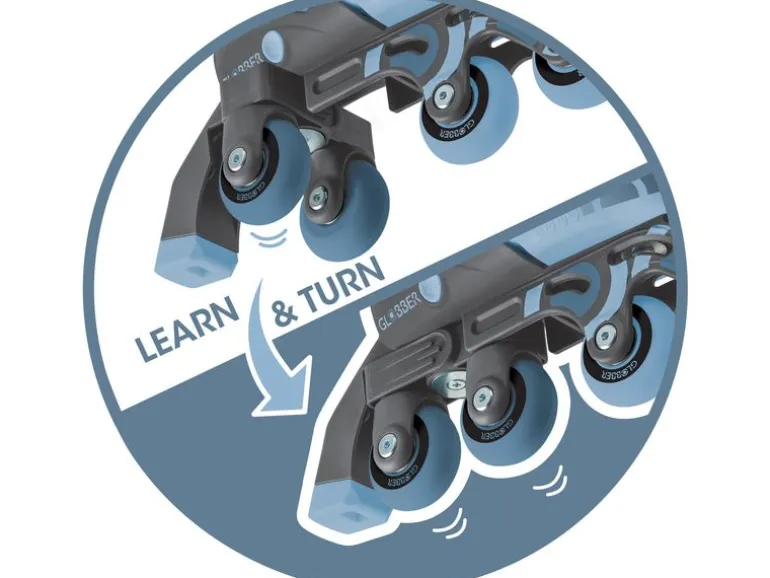 GLOBBER Inline-Skates 2 in 1 Gr. 30-33, Aschblau