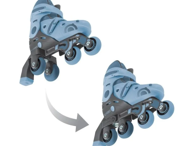 GLOBBER Inline-Skates 2 in 1 Gr. 30-33, Aschblau