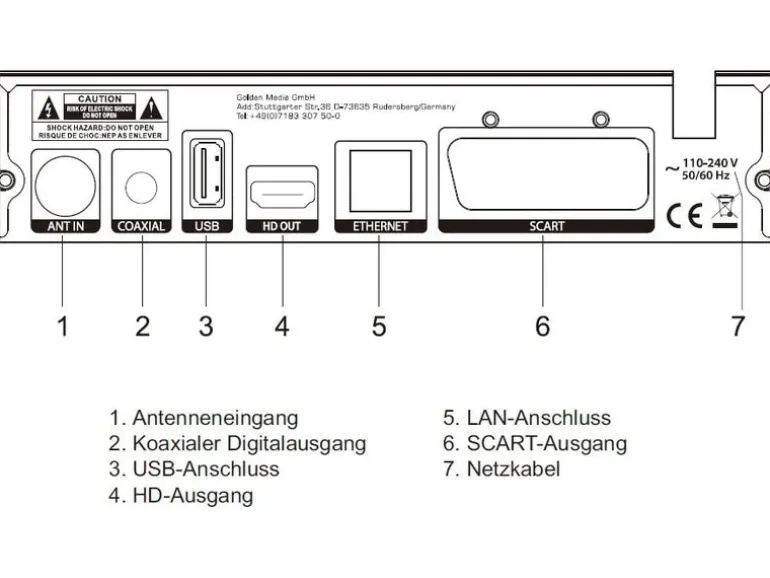 Golden Media Kabel-Receiver Mania 828+