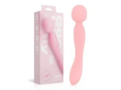 Good Vibes Only Doppelseitiger Wand Vibrator Soft Silicone Rosa Rosa
