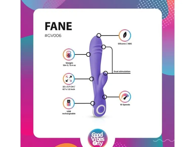 Good Vibes Only Fane Rabbit Vibrator Lila