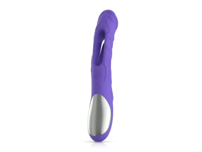 Good Vibes Only Flax Vibrierender Dildo mit GPunktStimulator Lila