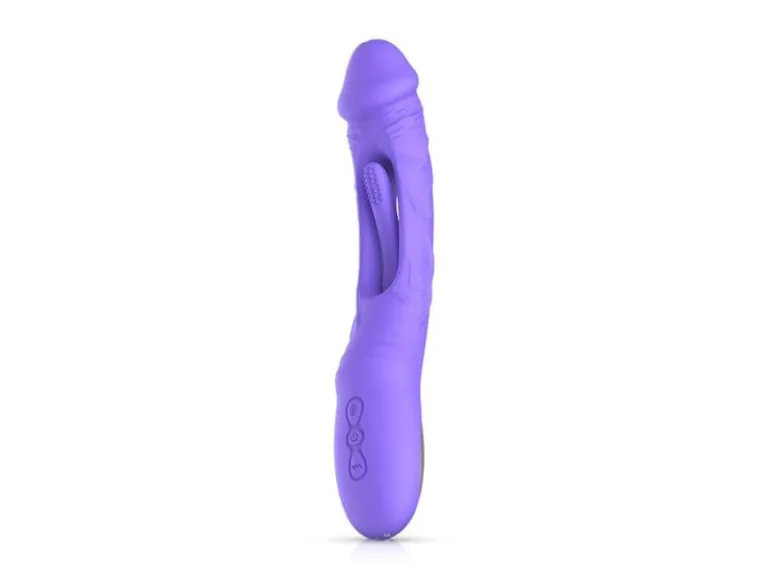 Good Vibes Only Flax Vibrierender Dildo mit GPunktStimulator Lila