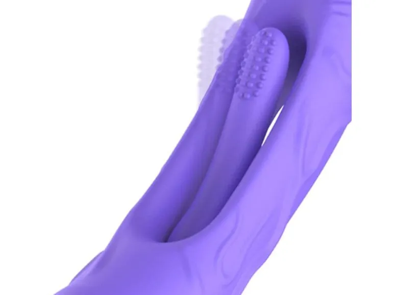 Good Vibes Only Flax Vibrierender Dildo mit GPunktStimulator Lila