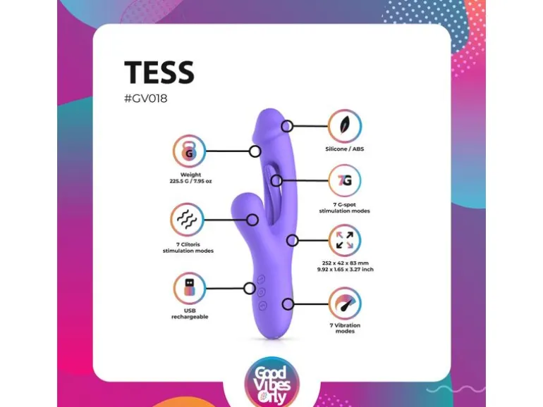 Good Vibes Only Tess Rabbit Vibrator mit GPunktStimulator Lila