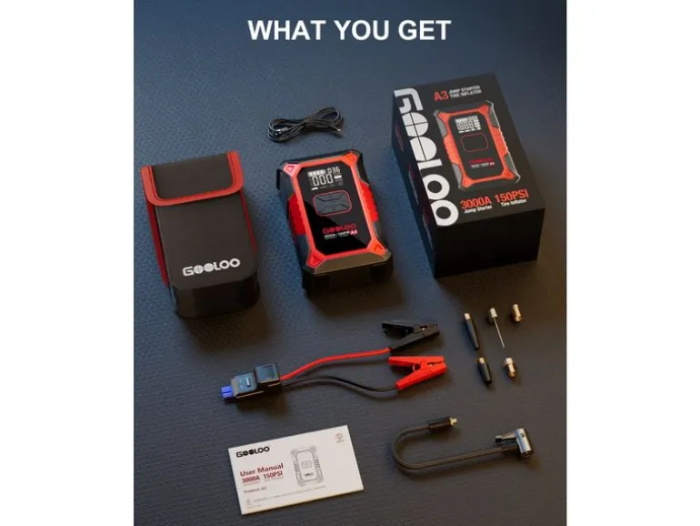 Gooloo A3 Jump-Starter/Kompressor 12 V, 3000A