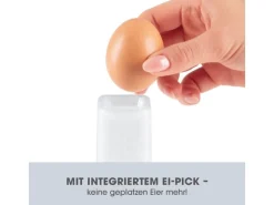 GOURMETmaxx Eierkocher Kompakt 2.0 Silber, 2 Eier