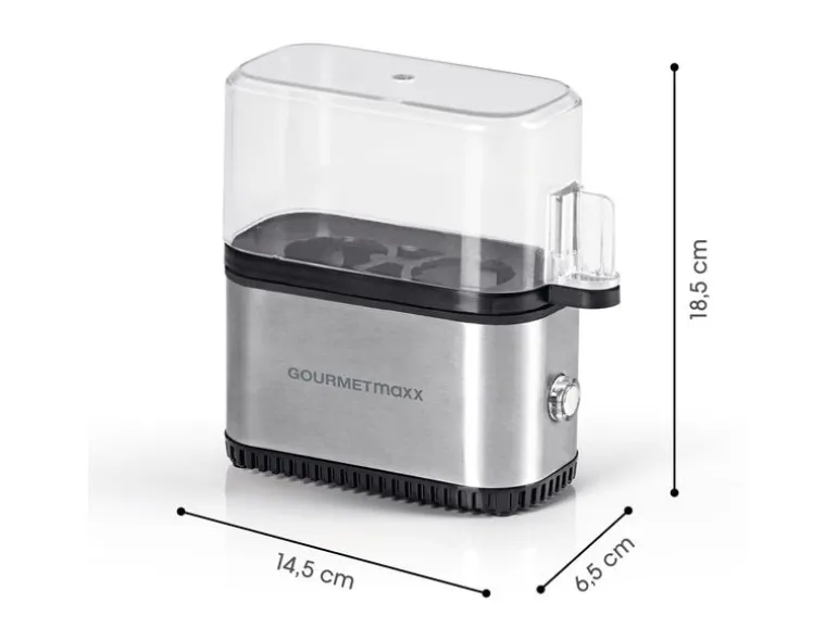 GOURMETmaxx Eierkocher Kompakt 2.0 Silber, 2 Eier