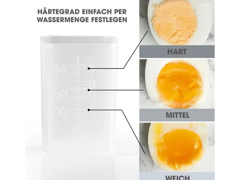 GOURMETmaxx Eierkocher Kompakt 2.0 Silber, 2 Eier