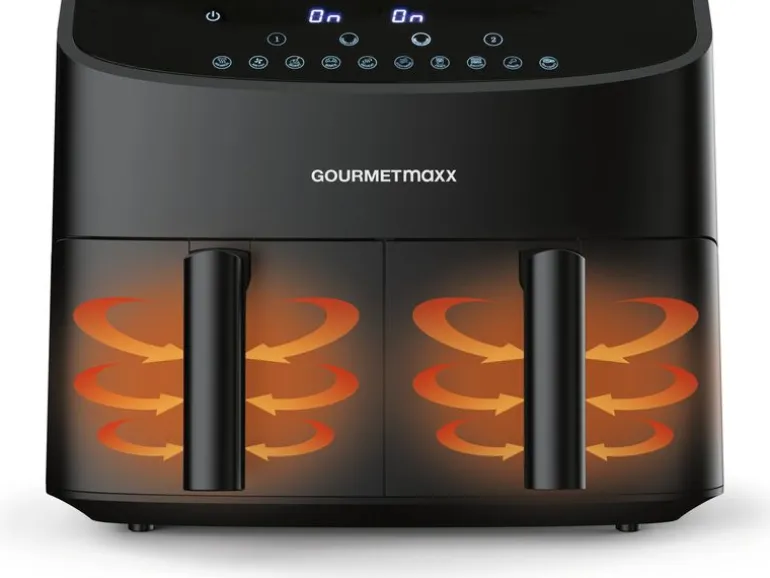 GOURMETmaxx Heissluft-Fritteuse 7 l, Schwarz