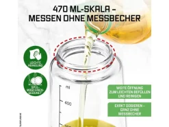 GOURMETmaxx Öl Spender 470 ml, Schwarz/Transparent