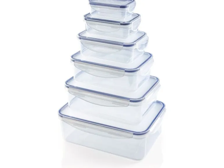GOURMETmaxx Vorratsbehälter Klick-It 5.86 l, Blau/Transparent