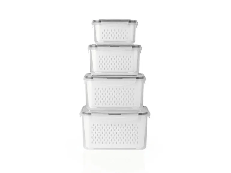 GOURMETmaxx Vorratsdose 12-teilig, 4 l, Weiss