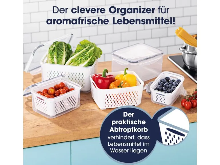 GOURMETmaxx Vorratsdose 12-teilig, 4 l, Weiss