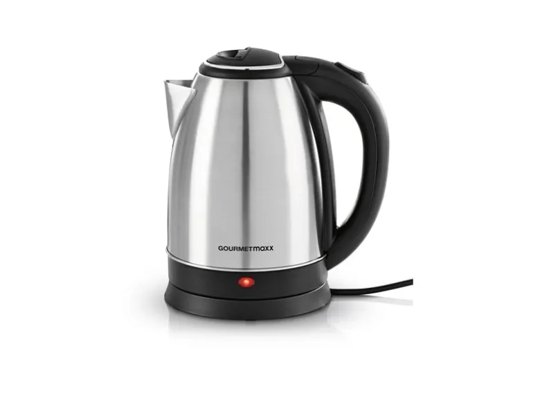 GOURMETmaxx Wasserkocher 1.8 l, Schwarz/Silber