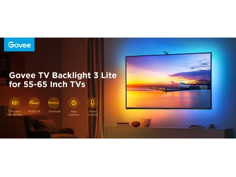 Govee Envisual TV Backlight T3, 55"-65", RGBICW, WiFi, BT