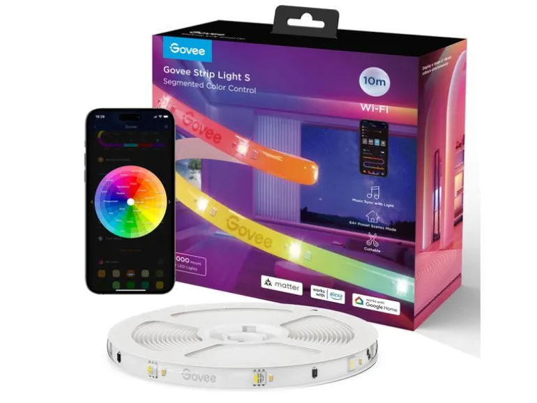 Govee LED Stripe Light S, Wi-Fi / Bluetooth / Matter, 10 m, RGBIC