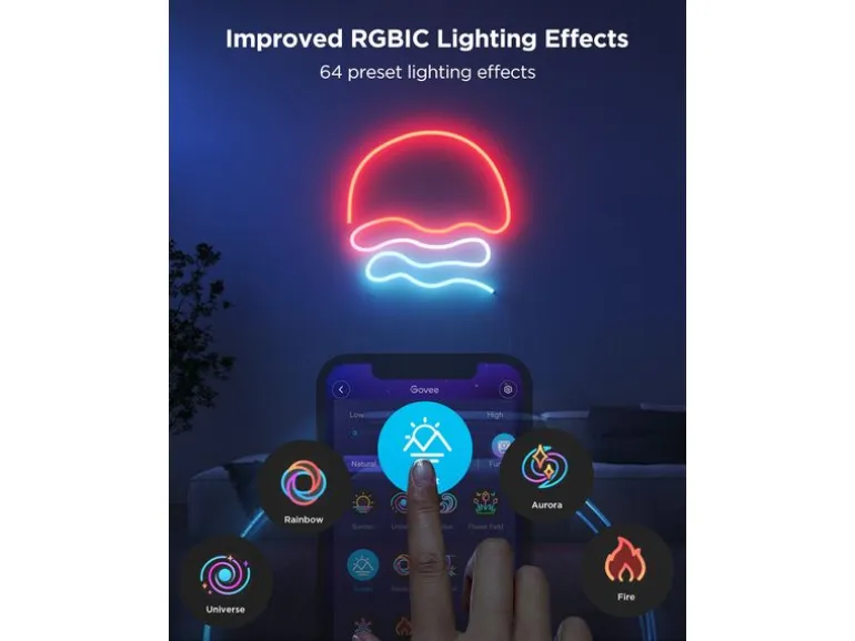 Govee LED Stripe Neon, Weiss, 5 m, RGBIC, Matter