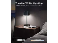 Govee Tischleuchte Schwarz, 500 lm, RGBICWW, 4800 mAh
