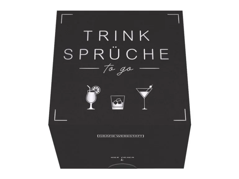 Grafik Werkstatt Message in a Box Trinksprüche to go