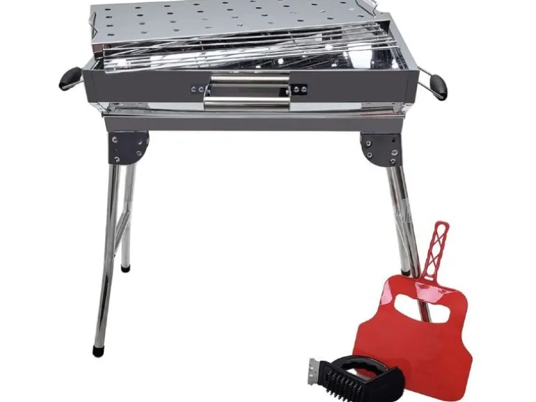 GRILLPETER Holzkohlegrill Iskander Silber