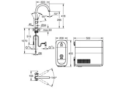 GROHE Blue Home C-Auslauf, Starter Kit, Chrom
