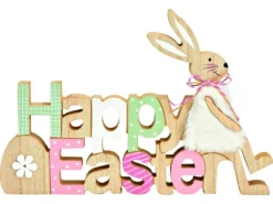 G. Wurm Aufsteller Happy Easter Hase Mehrfarbig